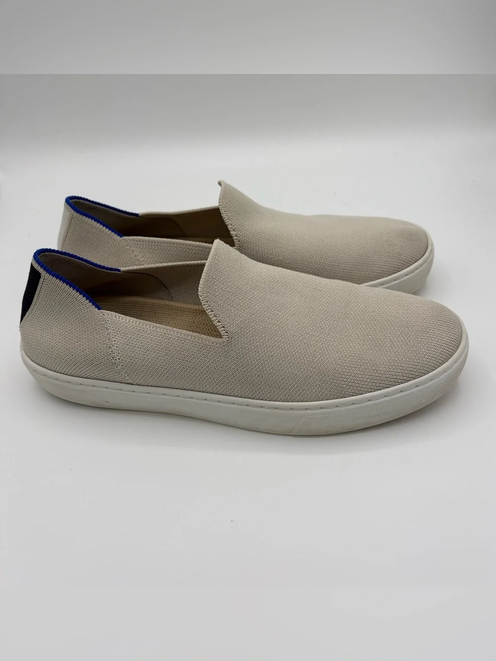 Rothy's The Original Slip On Sneakers Sand Beige Women's Size 7.5 Washable